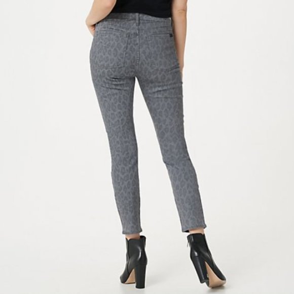 Jen7 by 7 for All Mankind Ankle Skinny | Grey Leopard - Picture 2 of 3